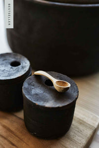 The Burnt Terracotta Salt Pot - A Handmade Rustic Terracotta Salt Server