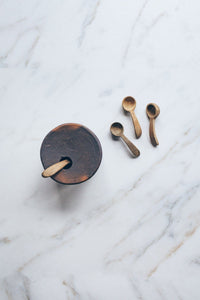 Small Wooden Salt Spoon - Handmade Teak Salt Servers
