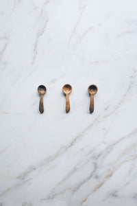 Small Wooden Salt Spoon - Handmade Teak Salt Servers