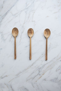 Small Wooden Serving Spoons - Handmade Teak Serveware